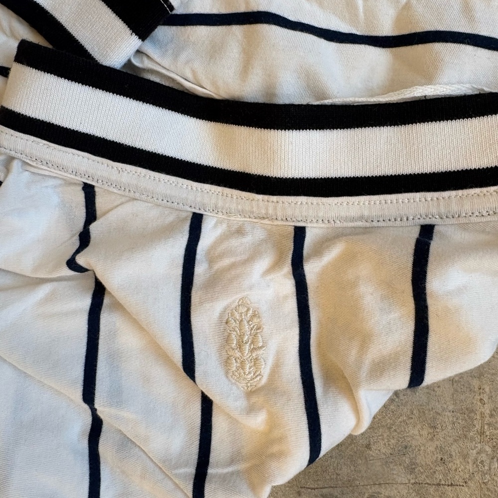 FP Movement by Free People White and Black Striped Cropped Jacket + Shorts Set - Picture 2 of 7